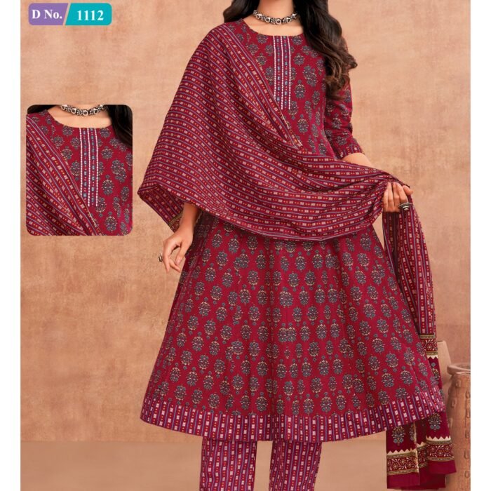 mcm 100% cotton sudithar Anarkali D.No.1112