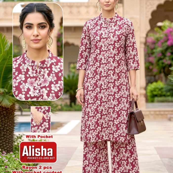 Alisha Rayon 2 pcs With Pocket Cordset