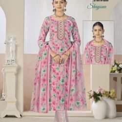 shayona cotton fabrics with foil print 1007