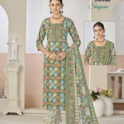 shayona cotton fabrics with foil print 1004